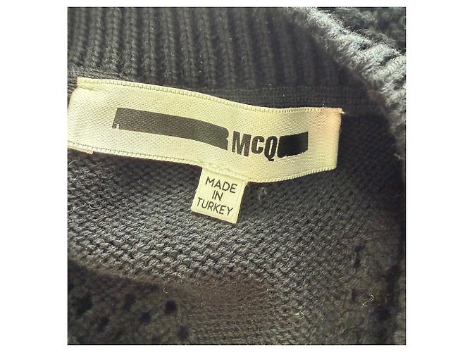 Autre Marque Felpa in maglia MCQ Alexander Mcqueen in cotone nero - vista 6