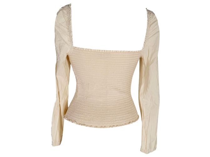 Top Isadora de Reformation en viscosa beige - vista 3