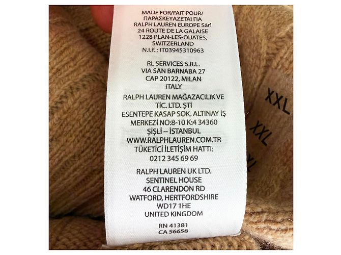 Polo Ralph Lauren Rollkragenpullover aus Zopfstrick in Tan Wolle Braun Beige - Ansicht 11