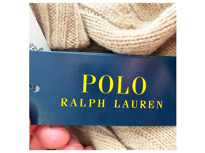Polo Ralph Lauren Rollkragenpullover aus Zopfstrick in Tan Wolle Braun Beige - Ansicht 14