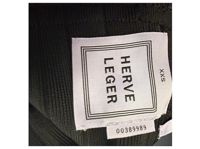 Vestido mini con flecos LeiLei en rayón negro de Herve Leger - vista 3