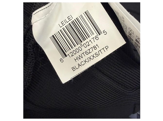 Vestido mini con flecos LeiLei en rayón negro de Herve Leger - vista 8
