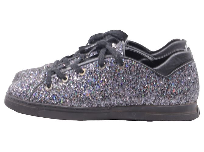 Sneakers basse Stuart Weitzman in glitter multicolore - vista 4