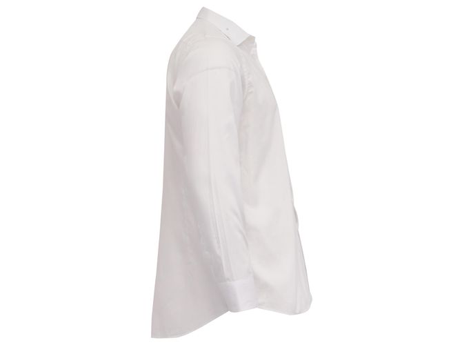Etro Button-Down-Hemd aus weißer Baumwolle Roh - Ansicht 3