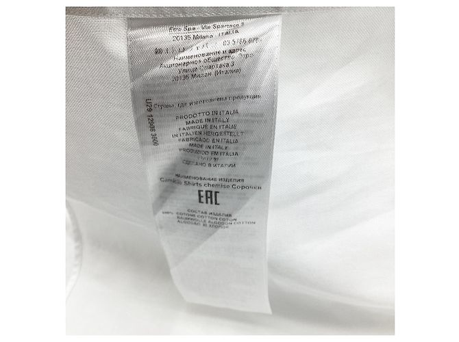 Etro Button-Down-Hemd aus weißer Baumwolle Roh - Ansicht 5