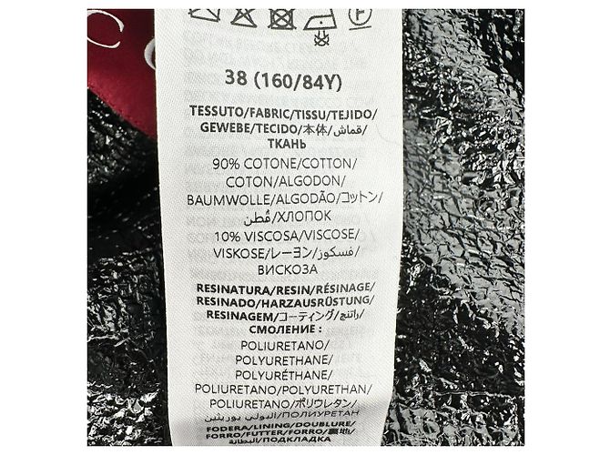 Chaqueta bomber Gucci de tejido recubierto con cuello desmontable en algodón negro - vista 11
