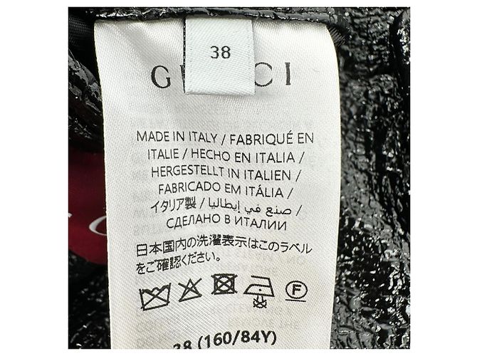 Chaqueta bomber Gucci de tejido recubierto con cuello desmontable en algodón negro - vista 12