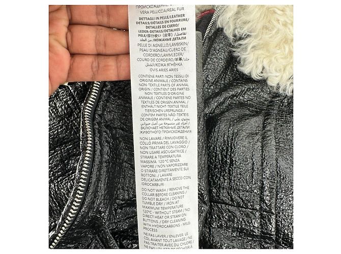 Chaqueta bomber Gucci de tejido recubierto con cuello desmontable en algodón negro - vista 13