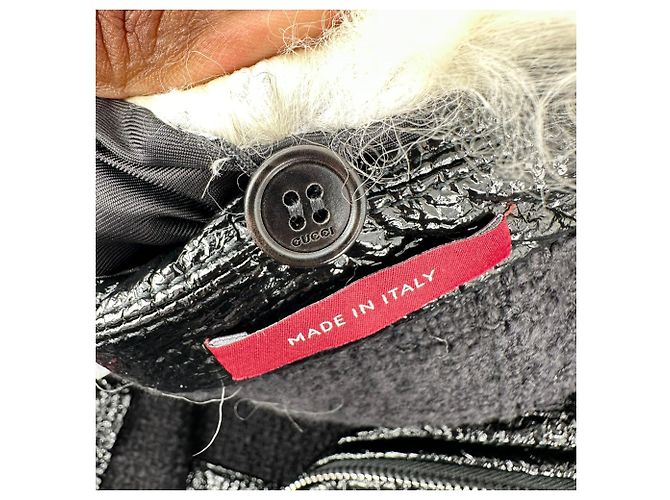 Chaqueta bomber Gucci de tejido recubierto con cuello desmontable en algodón negro - vista 17