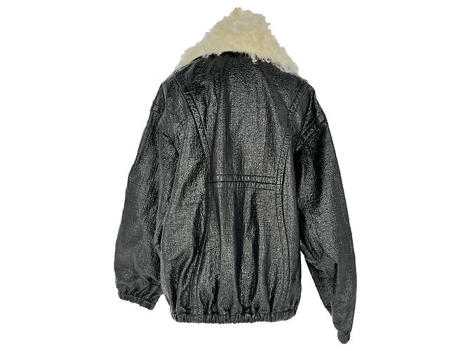 Chaqueta bomber Gucci de tejido recubierto con cuello desmontable en algodón negro - vista 3