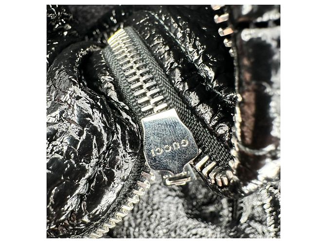 Chaqueta bomber Gucci de tejido recubierto con cuello desmontable en algodón negro - vista 6