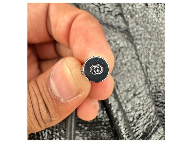 Chaqueta bomber Gucci de tejido recubierto con cuello desmontable en algodón negro - vista 7