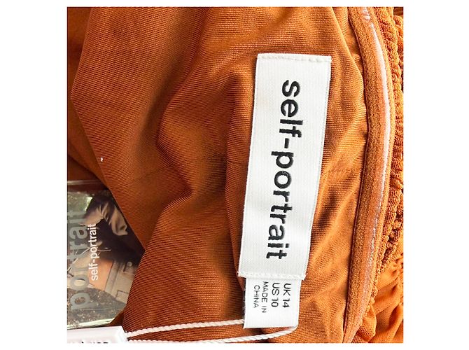 Self portrait Self-Portrait Midi-Kleid mit Rüschendetails aus braunem Polyester - Ansicht 12