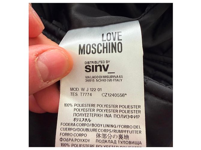 Abrigo con cremallera Love Moschino en poliéster negro - vista 5