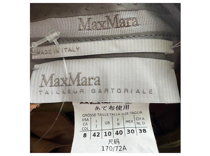 Pantalones de pierna recta Max Mara en terciopelo oliva Verde Verde oliva - vista 3