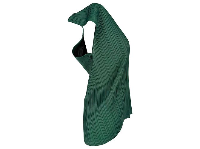 Kurzärmelige Bluse Pleats Please aus Polyester in Grün - Ansicht 6