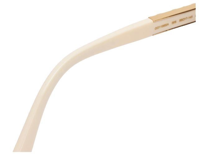 Gafas de sol oversize Gucci GG1189SA en acetato marfil Blanco Crudo - vista 10