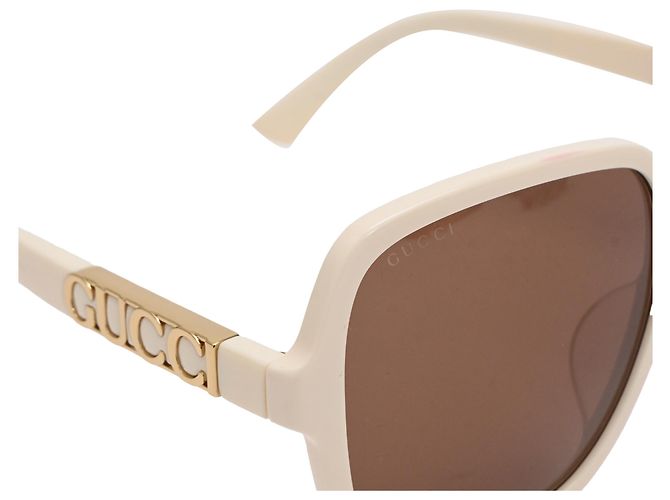 Gafas de sol oversize Gucci GG1189SA en acetato marfil Blanco Crudo - vista 15