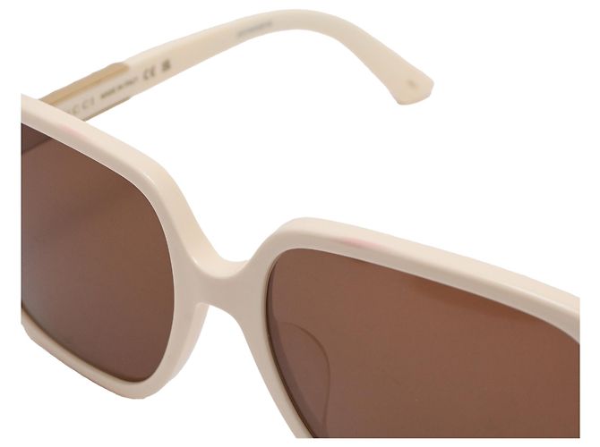 Gafas de sol oversize Gucci GG1189SA en acetato marfil Blanco Crudo - vista 17