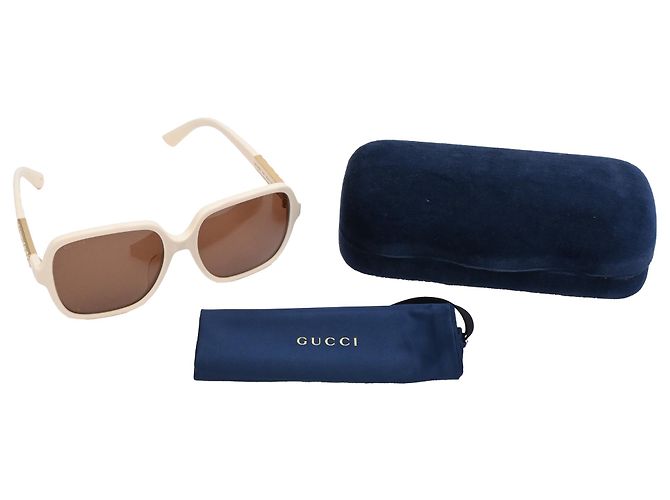 Gafas de sol oversize Gucci GG1189SA en acetato marfil Blanco Crudo - vista 19