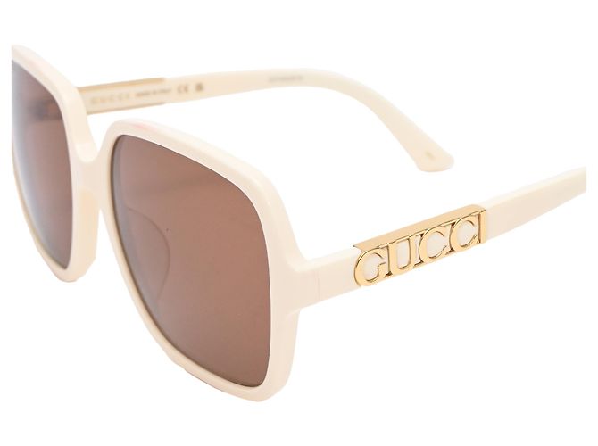 Gafas de sol oversize Gucci GG1189SA en acetato marfil Blanco Crudo - vista 4