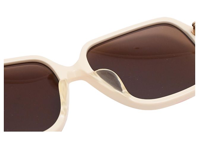 Gafas de sol oversize Gucci GG1189SA en acetato marfil Blanco Crudo - vista 6