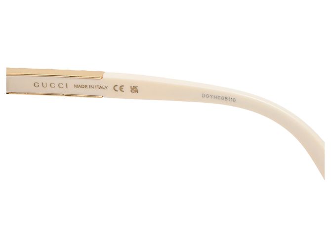 Gafas de sol oversize Gucci GG1189SA en acetato marfil Blanco Crudo - vista 8