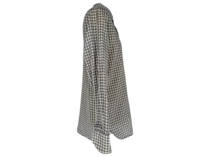 Tom Ford Gingham-Hemd aus schwarzer Baumwolle - Ansicht 2