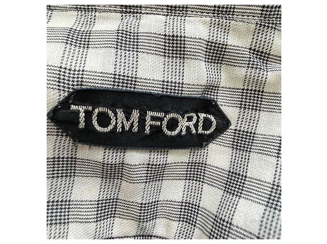 Tom Ford Gingham-Hemd aus schwarzer Baumwolle - Ansicht 4