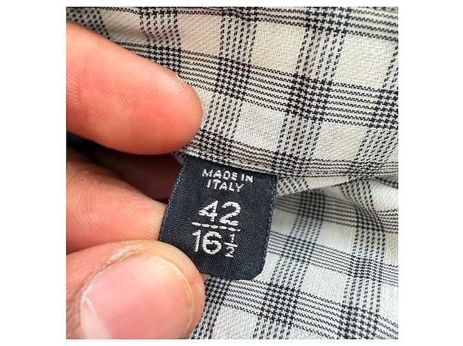Tom Ford Gingham-Hemd aus schwarzer Baumwolle - Ansicht 6