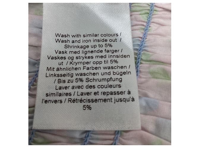 Mini abito smock Ganni con stampa floreale in cotone multicolore - vista 10
