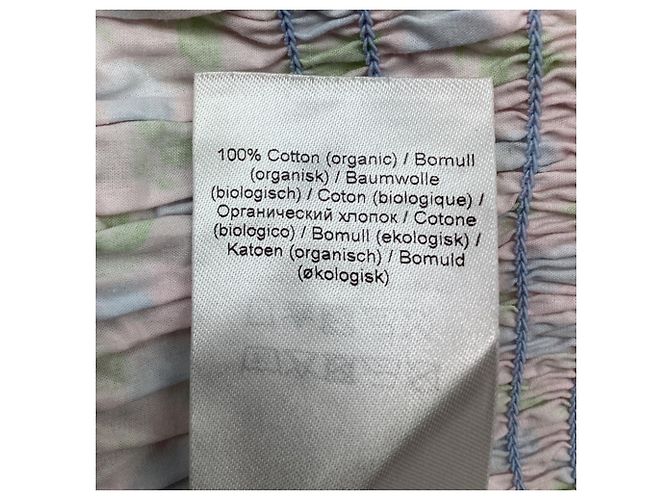 Mini abito smock Ganni con stampa floreale in cotone multicolore - vista 9