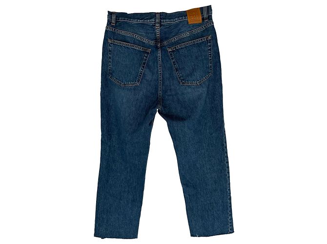 Vaqueros de pierna recta Totême en algodón azul Blanco Crudo - vista 2