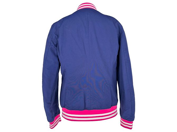 Love Moschino Bomber Jacket in Navy Blue Polyester - view 3