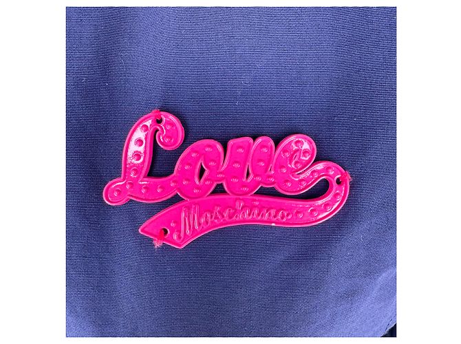 Love Moschino Bomber Jacket in Navy Blue Polyester - view 4