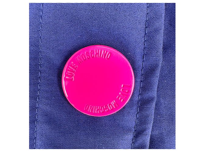 Love Moschino Bomber Jacket in Navy Blue Polyester - view 5