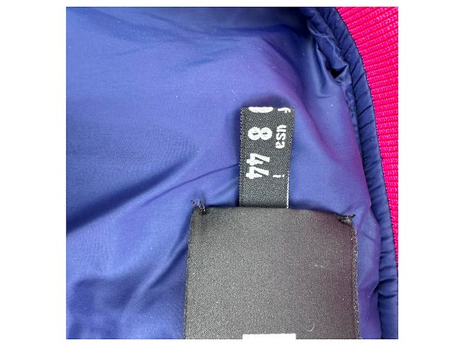 Love Moschino Bomber Jacket in Navy Blue Polyester - view 7