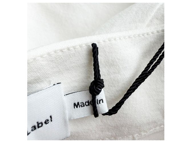 Pantalones anchos plisados en algodón blanco Proenza Schouler - vista 10