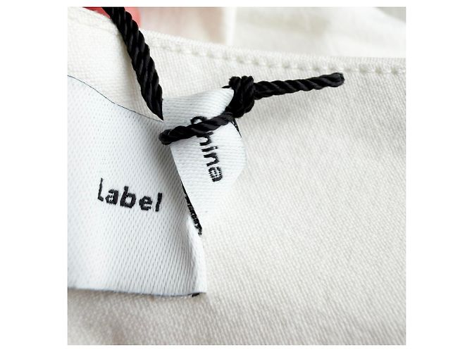 Pantalones anchos plisados en algodón blanco Proenza Schouler - vista 9