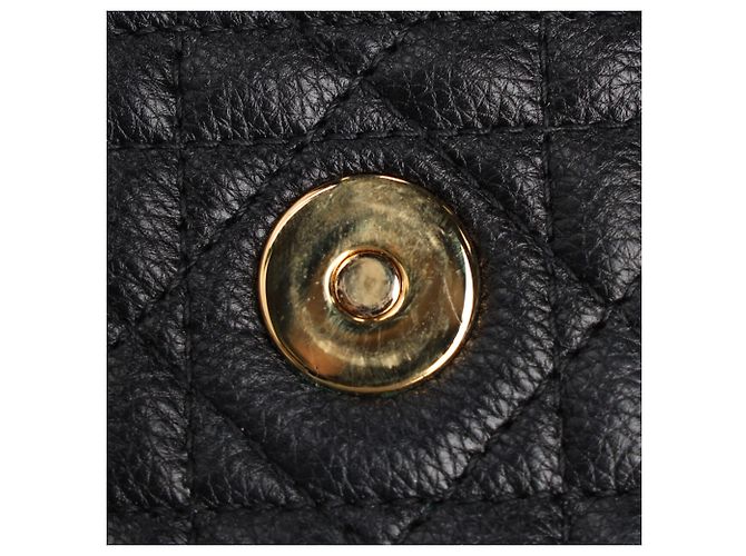 Dior Cannage Caro Gürteltasche mit Kette aus schwarzem Leder - Ansicht 8