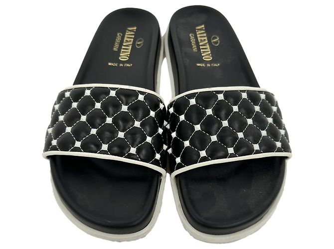 Red Valentino Sandali Rockstud Valentino Garavani in pelle nera Nero - vista 2