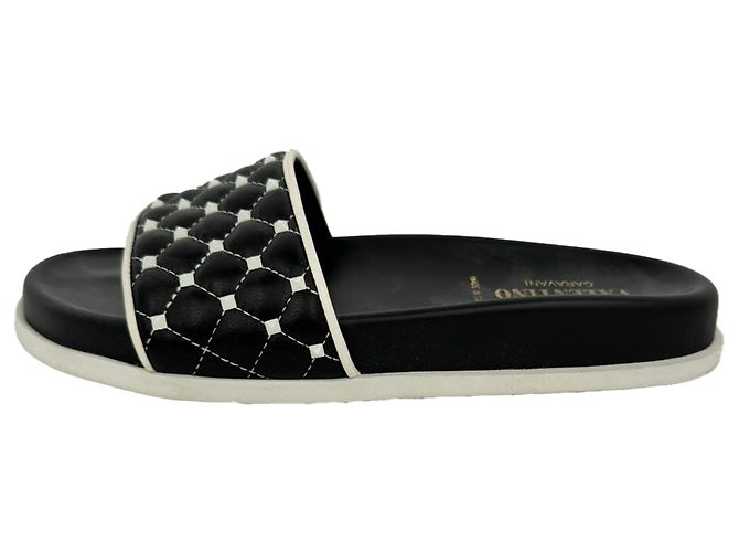 Red Valentino Sandali Rockstud Valentino Garavani in pelle nera Nero - vista 8