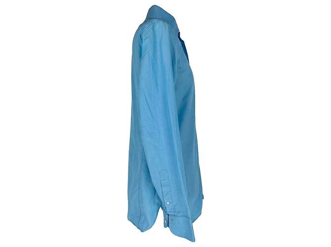 Tom Ford Button-Down-Hemd aus blauer Baumwolle - Ansicht 2