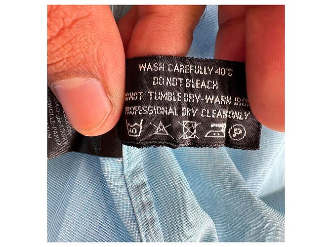 Tom Ford Button-Down-Hemd aus blauer Baumwolle - Ansicht 8