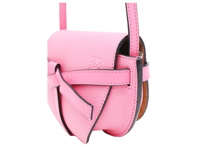Mini Gate Crossbody Bag en piel de becerro rosa Loewe - vista 20