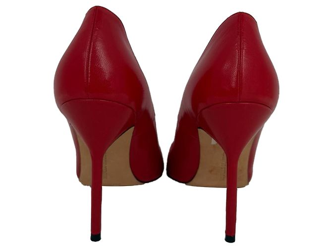 Manolo Blahnik BB 105 Pumps mit Absatz aus rotem Leder - Ansicht 2