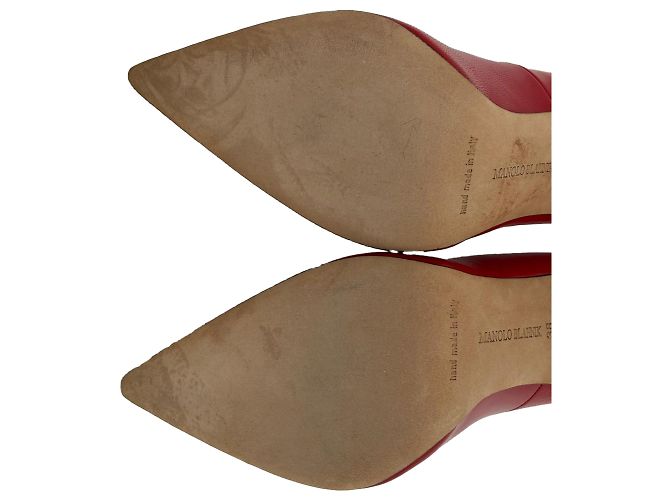 Manolo Blahnik BB 105 Pumps mit Absatz aus rotem Leder - Ansicht 7