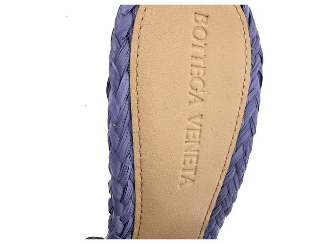 Bottega Veneta Intrecciato Weave Stiletto in Raffia Viola Porpora - vista 9