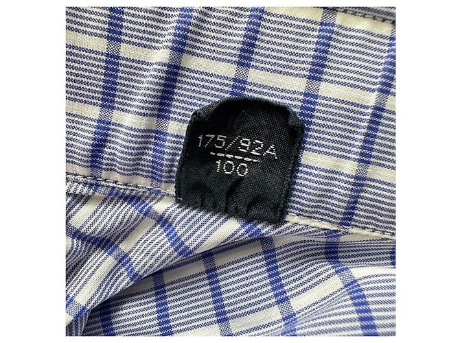Camicia a bottoni a quadri Tom Ford in cotone blu - vista 5