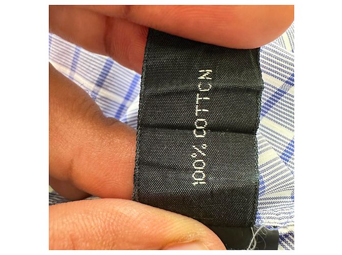 Camicia a bottoni a quadri Tom Ford in cotone blu - vista 8